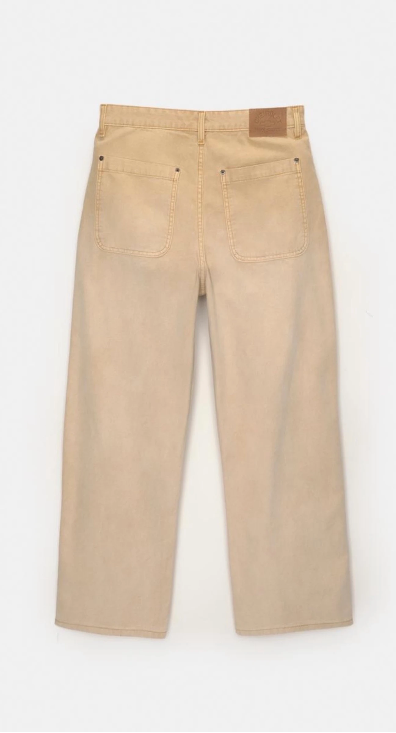 Beige broek met chevrolet borduurwerk – photo 3